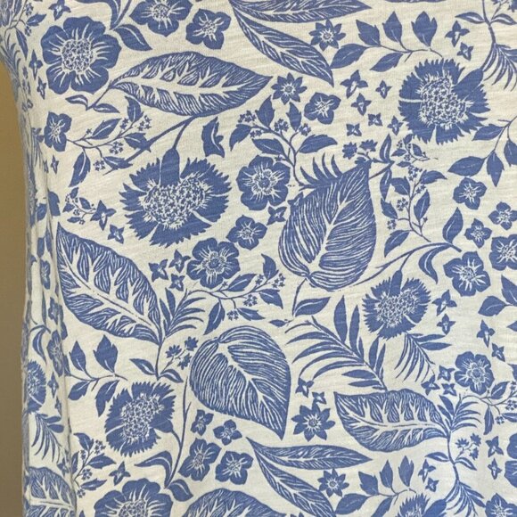 H&M Botanical Print Sundress Twist Back XS Blue & White #285V - Picture 6 of 9